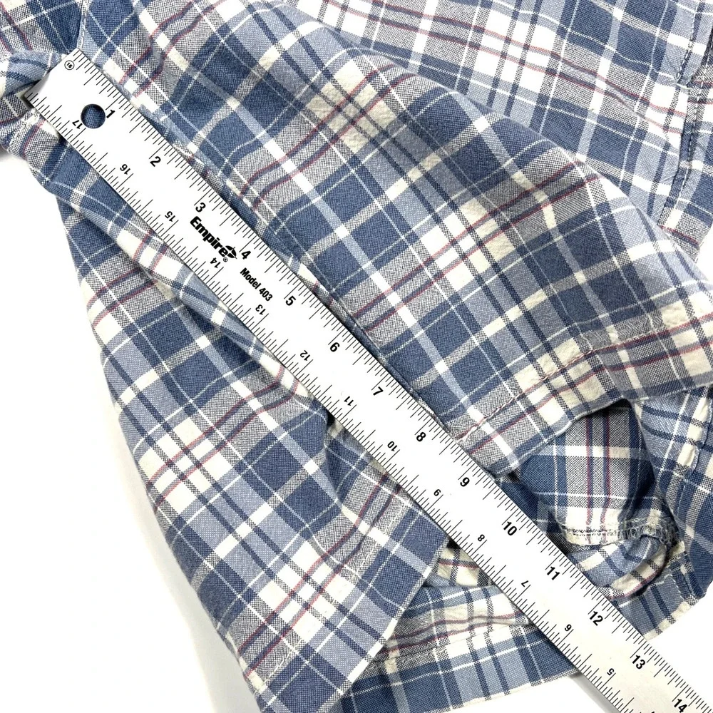 Tailor Vintage Mens Blue Plaid Shorts 36 Connecticut Originals Cotton Chino EUC